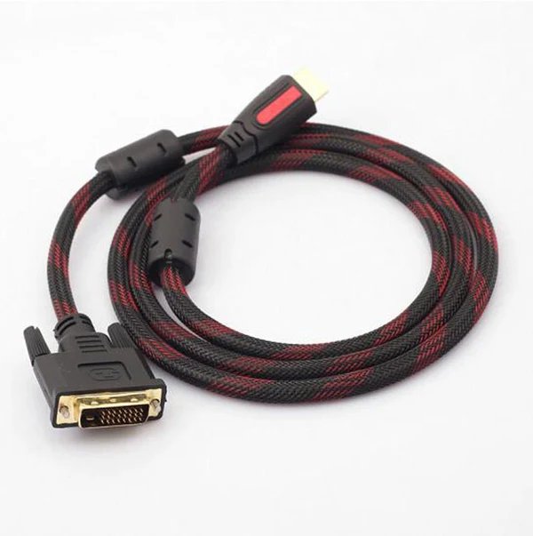 Hochgeschwindigkeits-HDMI-zu-DVI-Video-Kabel mit strapazierfähigem geflochtenem Mantel