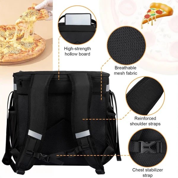 Damen Isolierte Mehrzweck-Liefertasche mit praktischen Außentaschen Hover Image