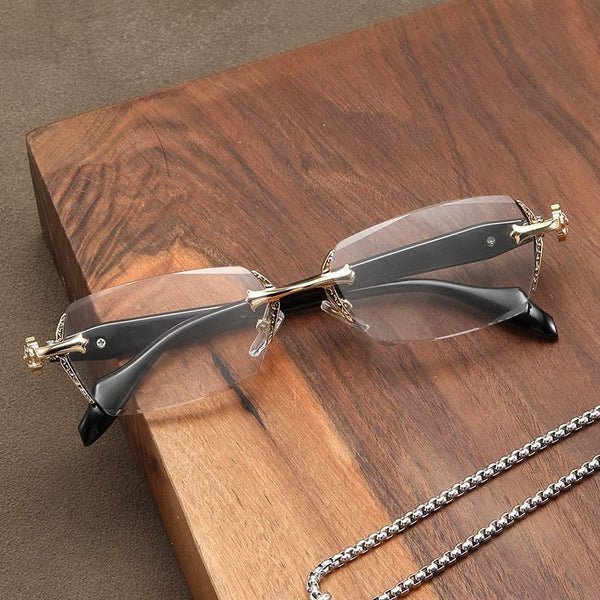 Anti-Blaulicht-Brille für Alterssichtigkeit, HD-Randlose Brille