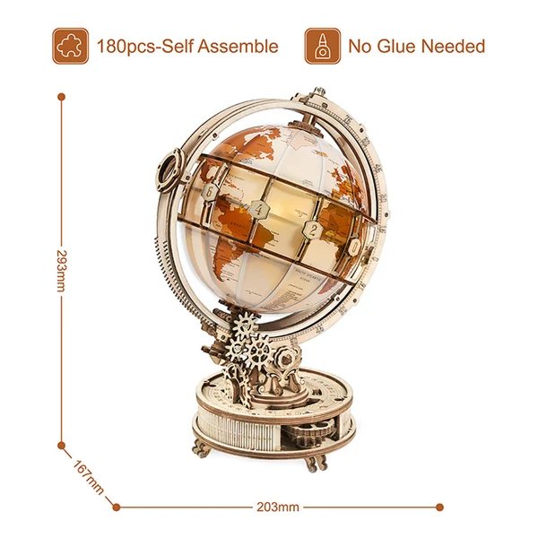 3D-Puzzle Leuchtender Globus Hover Image