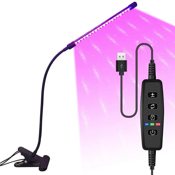 LumiPlant LED-Pflanzenlampe | USB-Pflanzenlampe | 1–4 Leuchtenköpfe | Dimmbar mit Timer