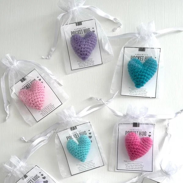 Pocket Hug Gehäkeltes Herz Kleines Geschenk