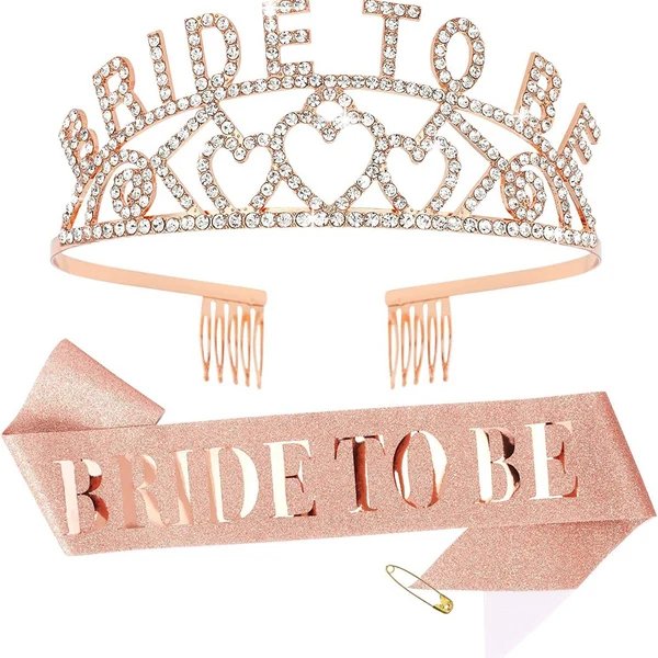Damen Glitzernde Tiara mit Herzmotiven