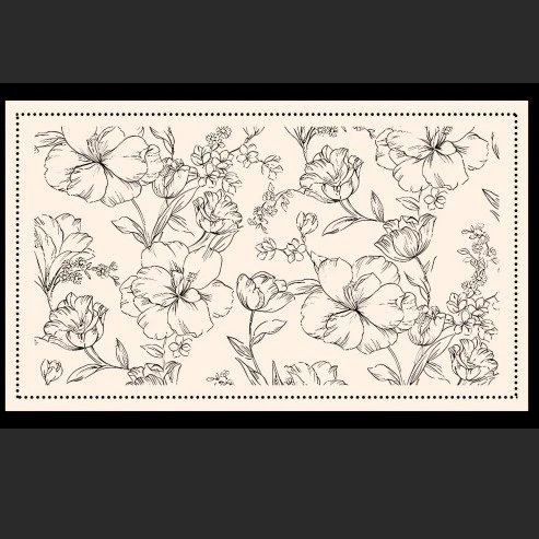 Blumenmuster Bereichsteppich