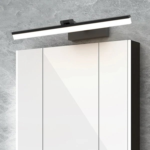 Zeitgenössisches schwarzes LED-Spiegel Badezimmer Vanity Light