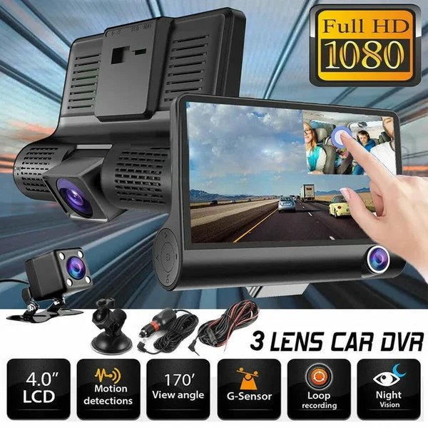 4-Zoll-Touchscreen-Front- und Rückfahrkamera