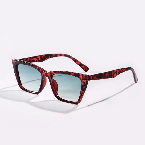Damen Cat-Eye Sonnenbrille mit einzigartigem kantigem Rahmen