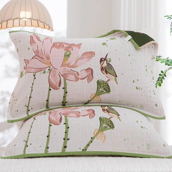 Damen Dekoratives Kissen mit floralem Muster und hochwertiger Baumwolle
