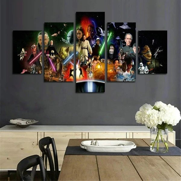 Set mit 5 Stormtrooper-Wandbildern