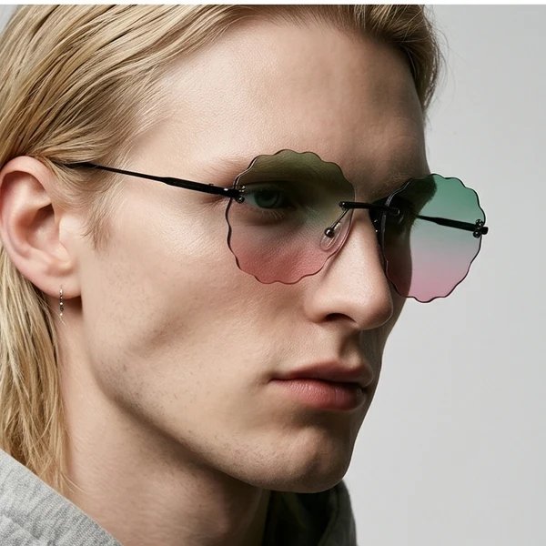Damen modische Sonnenbrille im einzigartigen Blumenrahmen