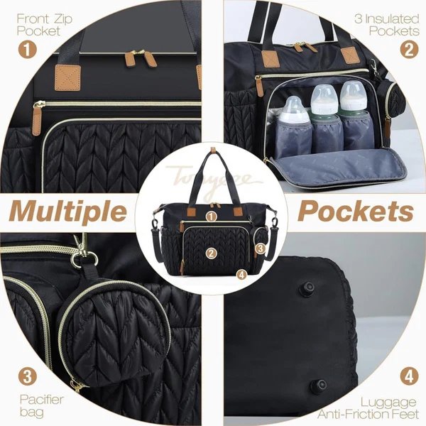 Elegante Wickeltasche mit Isolierten Fächern Hover Image
