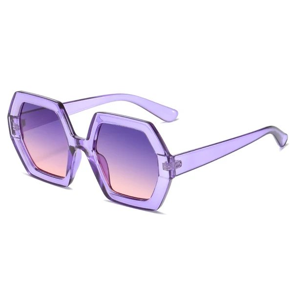 Damen hexagonale Sonnenbrille mit komfortablem Rahmen
