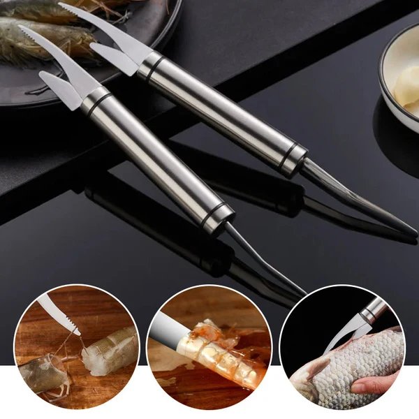 5 in 1 Multifunktionales Garnelenlinie Fischmaul Messer Hover Image