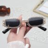Damen modische Sonnenbrille mit funkelndem Kristallrahmen