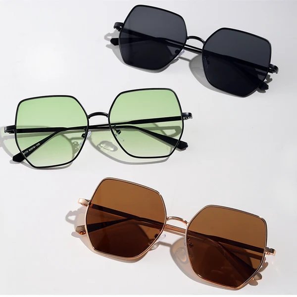 Damen modische hexagonale Sonnenbrille mit UV-Schutz