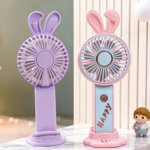 Damen Tragbarer USB Handventilator mit süßem Bärenmotiv
