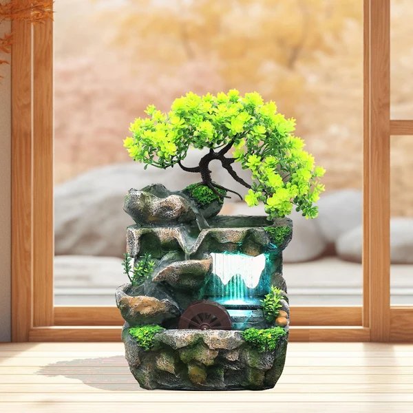 Natürlicher Mini-Baum Wasserfall Tischbrunnen