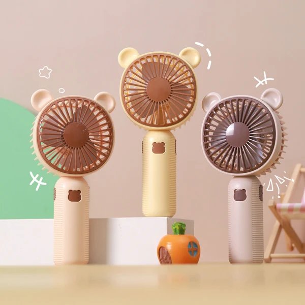 Unisex Tragbarer Handventilator mit niedlichem Bären-Design