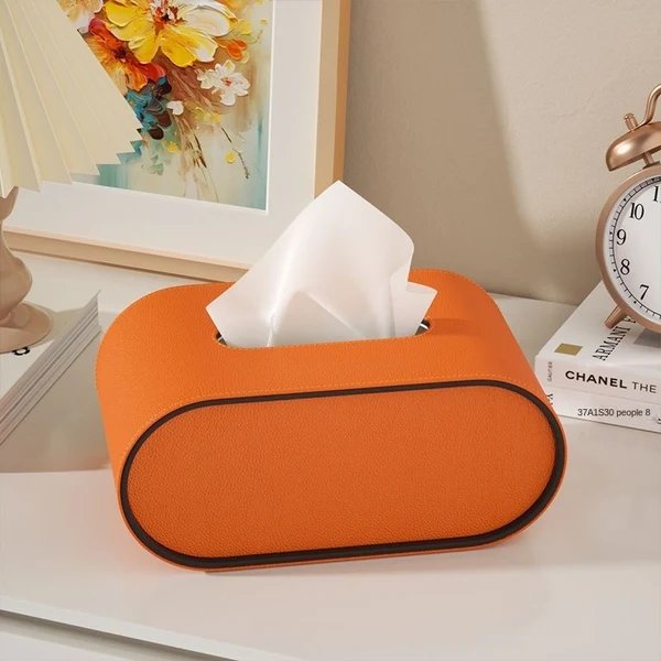 Tissuebox - OvalElegance - Lederdesign - Funktional & Stilvoll
