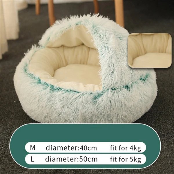 Runder Plüsch Hundebett