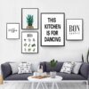 Kräuterposter Botanische Küche - Leinwand Wandkunst Gemälde