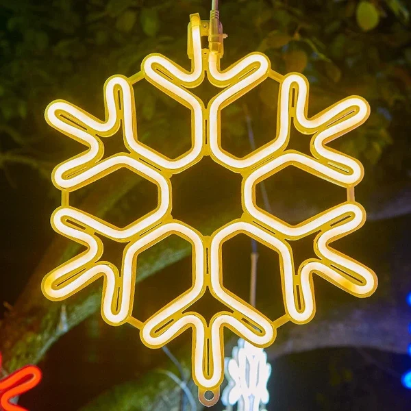 Wasserdichte LED Schneeflockenlichter für festliche Winterdekoration
