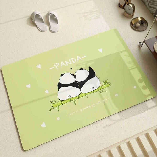 Adorable Panda-Themen Bereichsmatte