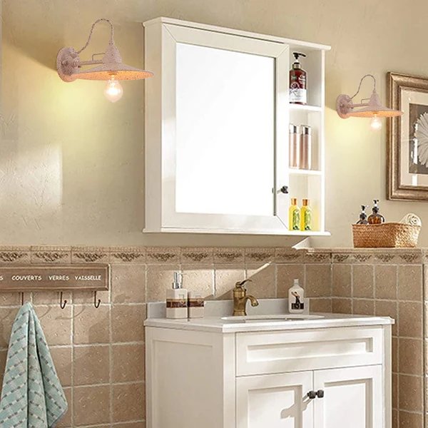 Zeitgenössische industrielle wasserdichte Metallplatten-Schüssel 1-Licht Wandleuchte Lampe für Außenpatio