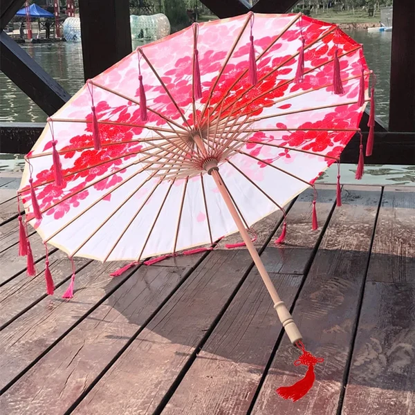 Bamboo Handmade Vintage Paper Umbrella Hover Image