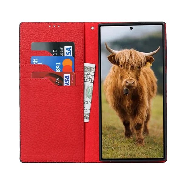 Echtleder-Brieftaschenhülle