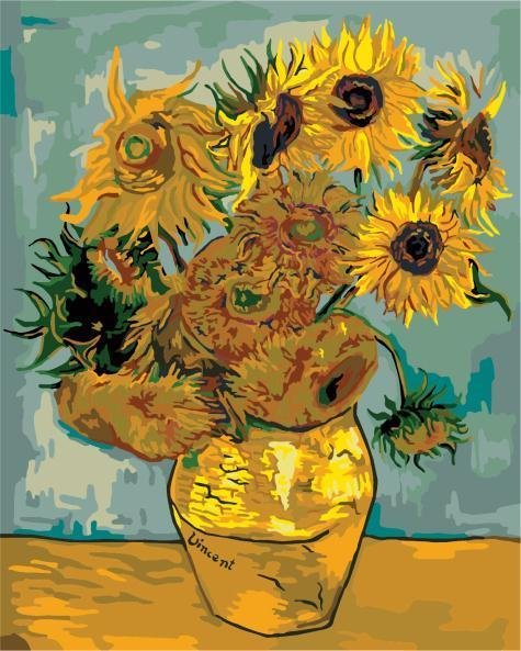Sonnenblumen - Van-Go Malen nach Zahlen Set