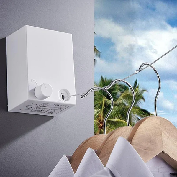 Teleskopische Wäscheleine Wandhalter