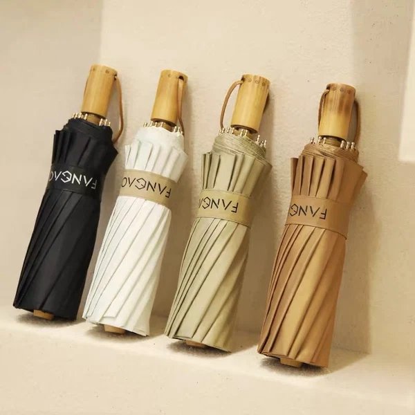 Damen eleganter Faltschirm mit ergonomischem Design Hover Image