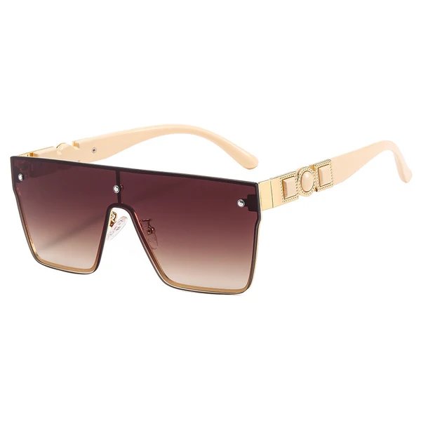 Damen oversized transparente Sonnenbrille mit modischem Rahmen