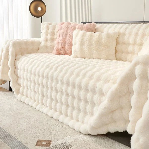 Premium Kunstfell Rutschfeste Sofa Bezüge