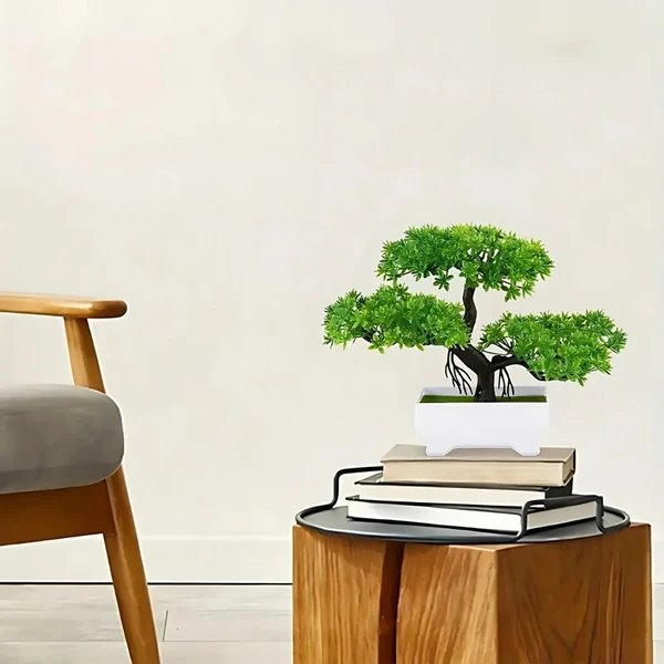 Yuriko Mini-Kunstbonsai-Baum Schreibtischdeko Hover Image