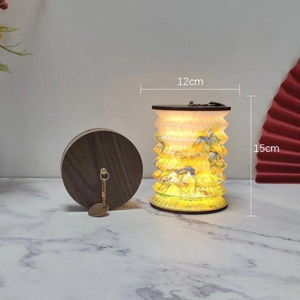 Faltbare LED-Laterne mit kompaktem Design – Tragbare dekorative Lampe für Innen- und Außenbereiche