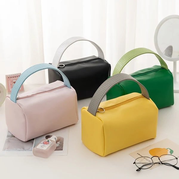 Elegante Kunstleder Kosmetiktasche