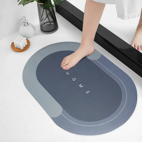 Badematte Wasserabsorbierend Rutschfest Ovalform
