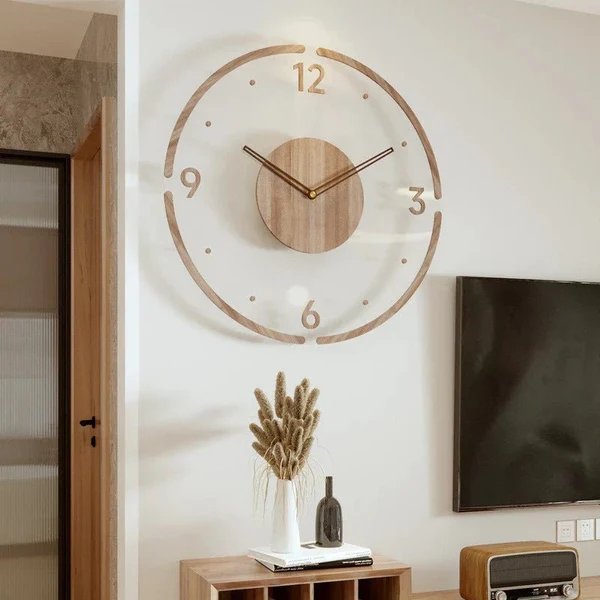 NORDORA – Geräuschlose skandinavische Wanduhr aus Naturholz