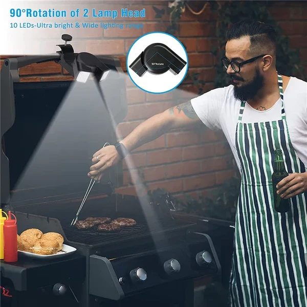 GrillLume LED-Grilllampe | 360° drehbar | Hitzebeständig & superhell | Für Grillen & Outdoor Hover Image