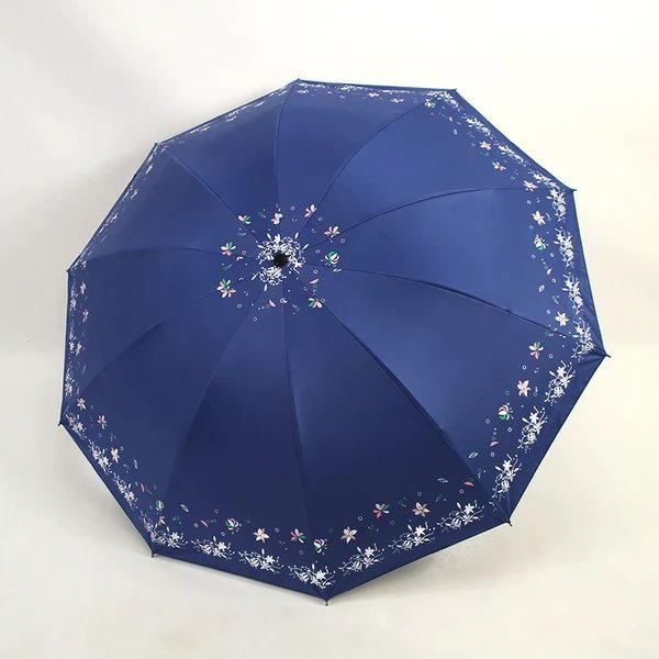 Damen Faltbarer Regenschirm mit floralen Mustern Hover Image