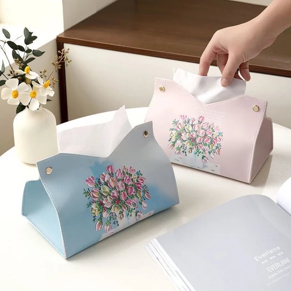 Dekorativer Blumenmuster-Gewebe-Boxabdeckung