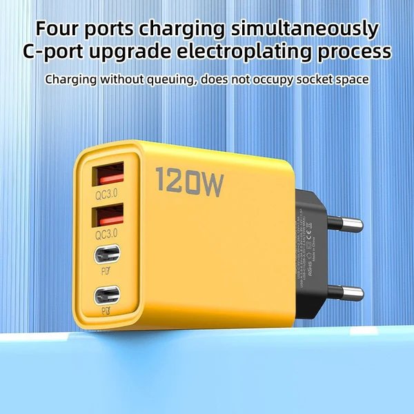 120W USB-Schnellladegerät mit 4 Ports Hover Image