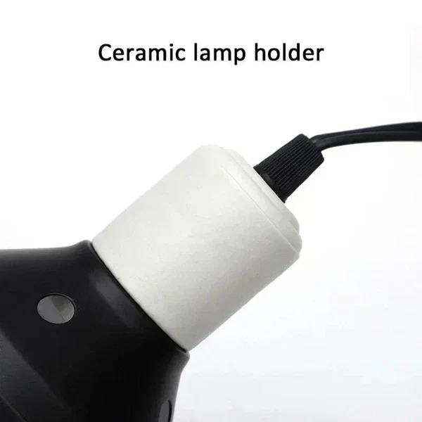 Reptilienlampe Set Beleuchtung 300W E27 100-240V UVB Reptilienheizlampe Ständer Haustier Glühbirnenhalter Lampenschirm Emitter Lampe Hover Image