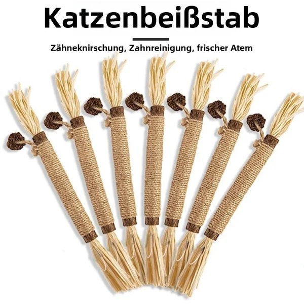 Widerstandsfähige knirschende Zähne necken Katze Stick