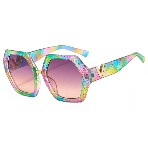 Damen elegante Sonnenbrille mit funkelndem Rahmen