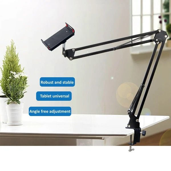 Long Arm Schwerlast Tischhalterung Tablet-Halter Hover Image