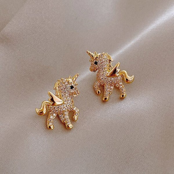 Auroria Ohrringe – Einzigartiges Einhorn-Design mit Zirkonia