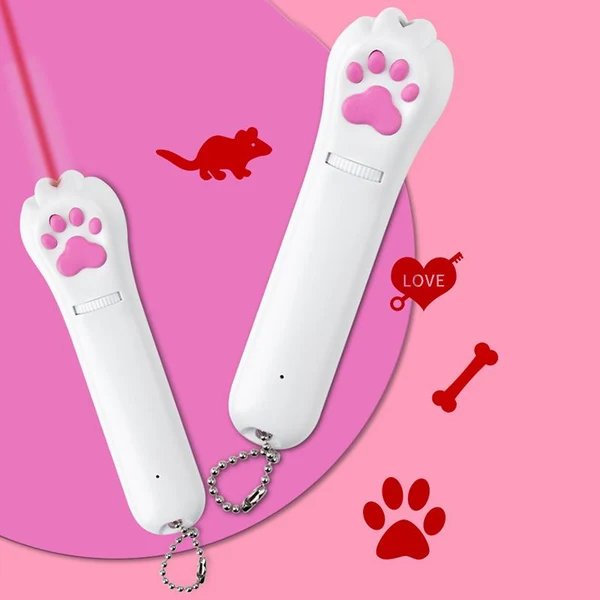 PurrPlay USB-wiederaufladbares Katzenlaser-Spielzeug – Interaktives LED-Licht mit 4 Kartuschen Hover Image